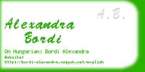 alexandra bordi business card